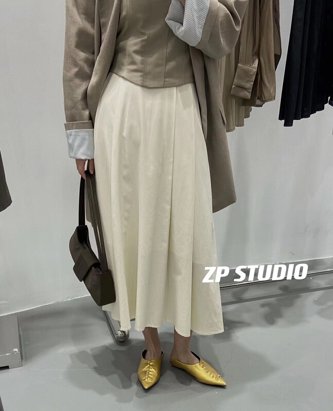 早春上新!【Z.P  STUDIOS】顯瘦百搭 半鬆緊百褶半身裙  8019#  ZSY