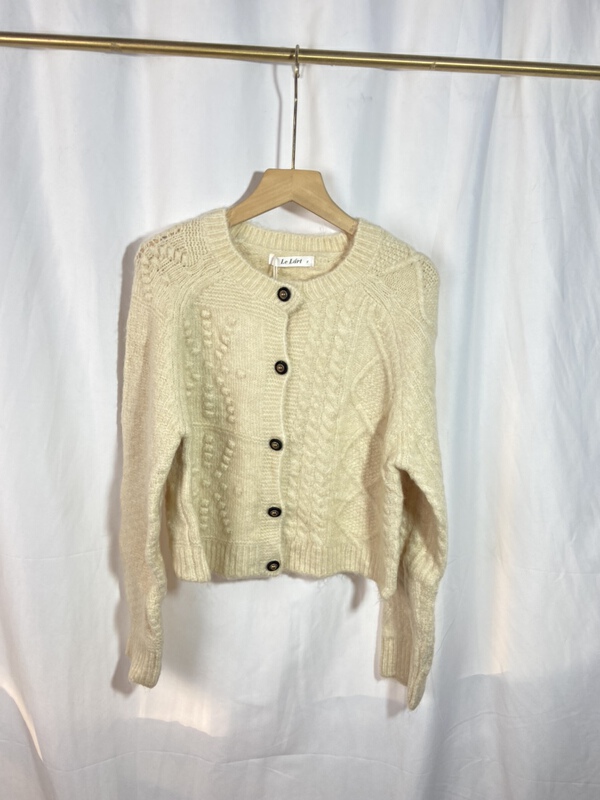New in early summer! [yspy store] round neck simple breasted knitted cardigan ys1-776# Cl
