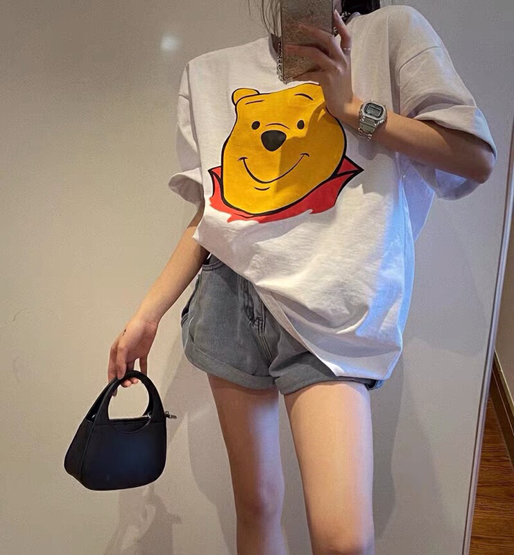 New in early summer! [Ziyi family] round neck bear print short sleeve T-shirt ys1-1153# WTT