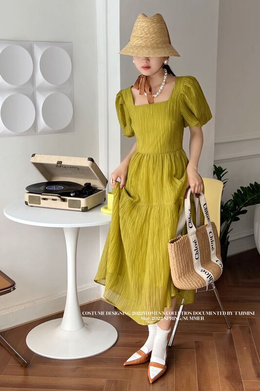New in early summer! [tabmini] Korean style waist dress x19509# WPL