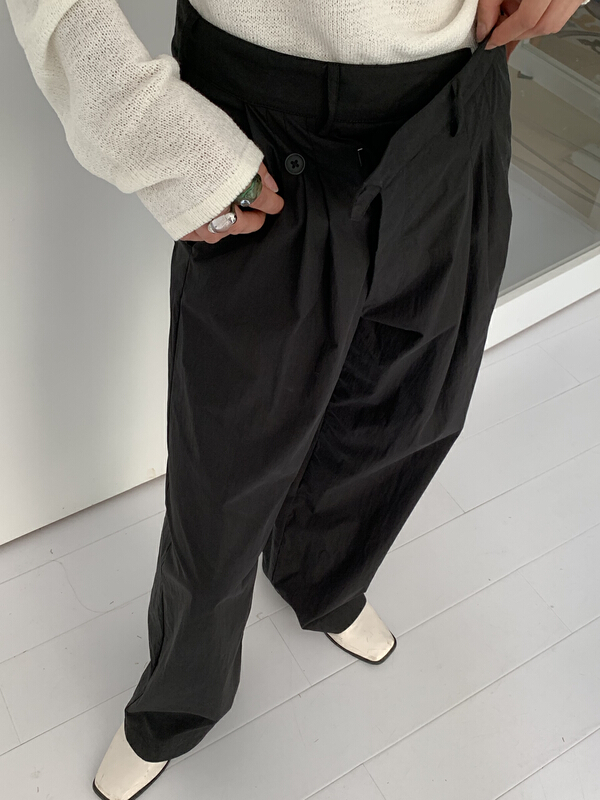 New year in early spring! [9hour] small waist featured diagonal buckle thin trousers zh15# zxl