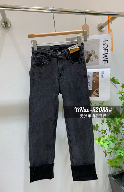 New year in early spring! [Yinuo Yinuo jeans] elastic versatile straight waist scalp brand jeans 52088# ZSY