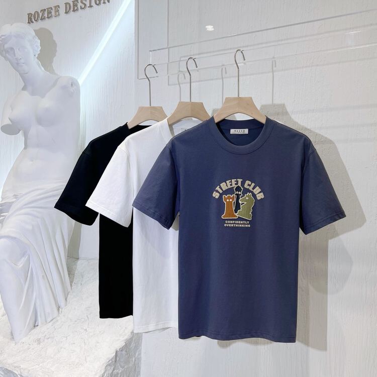 New in early summer! [Ruizhi] cotton fashion embroidery short sleeve T-shirt t803# ZZL