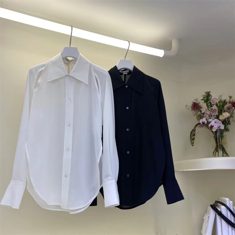 New in early summer! [Wuzhi] design shoulder hollowed out shirt 77386# XJ