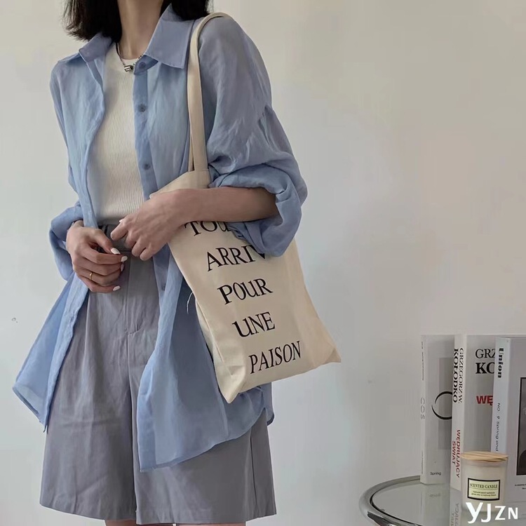 New in early summer! [within the world] simple and loose personalized casual shirt 8567# LSW
