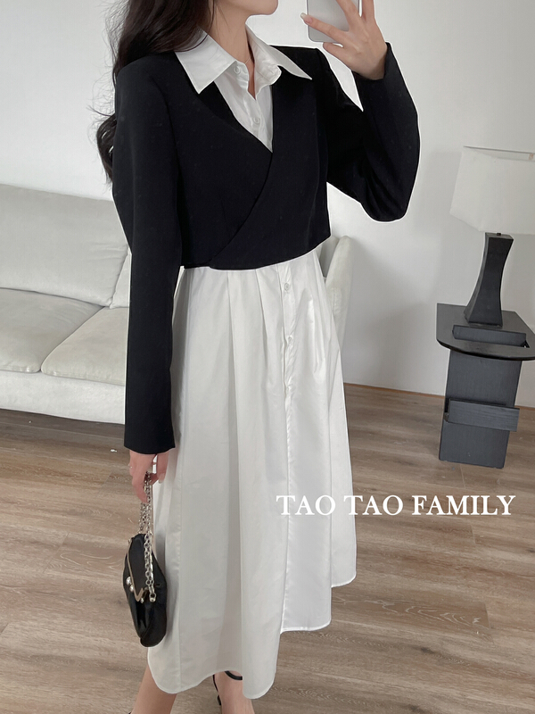 New year in early spring! [Taotao family] simple fashion suit + temperament lady dress suit 3381# lwy