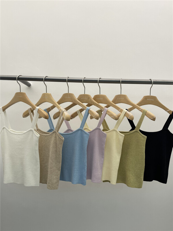 [blooming's] simple solid slim vest / sling 6881# cqw
