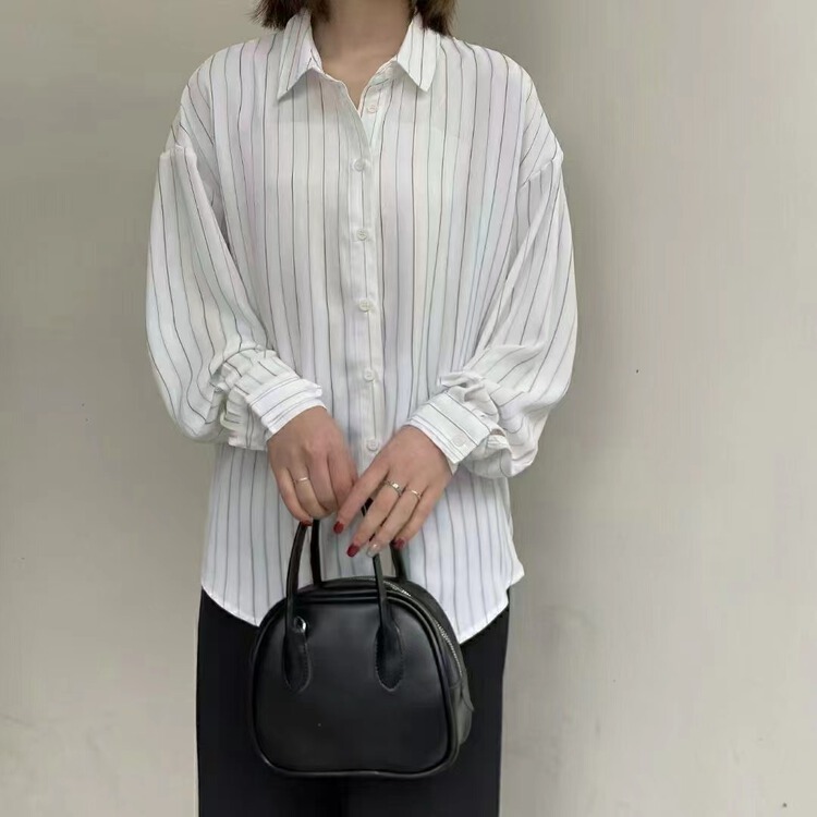 New in early summer! [Ken AI] stripe fashion versatile shirt 1026# XJ