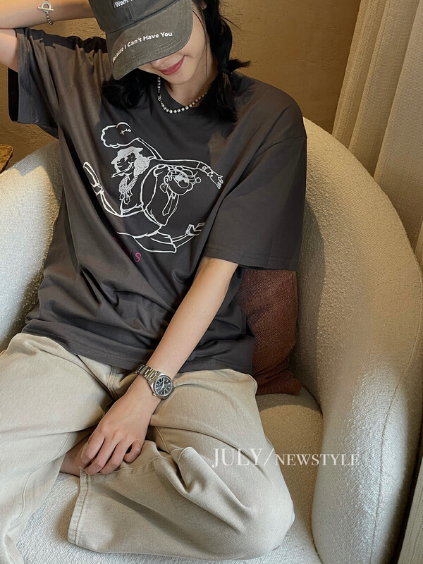 初夏上新!【JULY】休閒卡通搞怪短袖T恤  A1120#  ZXX