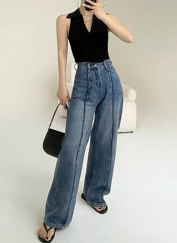 goods in stock! New in early summer! [K2 design] Korean irregular wide leg jeans p26# WTT