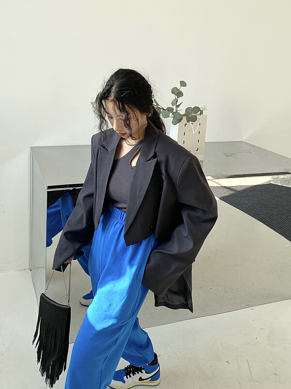 New year in early spring! [f (x)] Korean version short front and long back suit xz6100# ozq