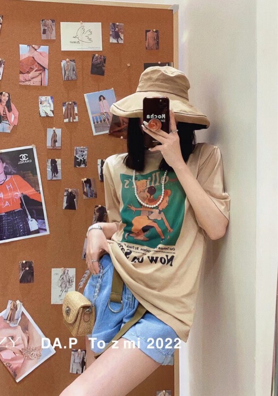 Original price 41.73! New in early summer! [ZY] casual personalized printed Pullover short sleeve T-shirt 2022# WTT
