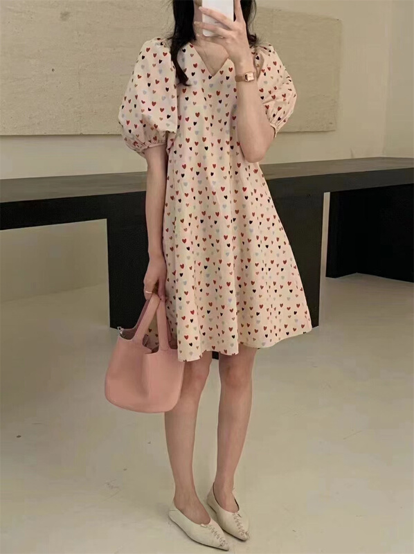 goods in stock! New in early summer! [N21] V-neck love dress ys1-2225# WPL