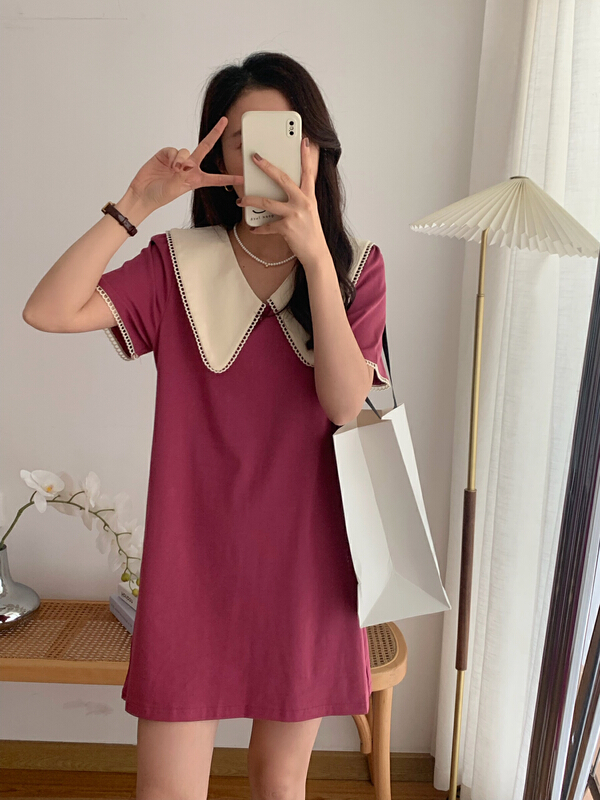 New in early summer! [victory. 2] lace collar lady dress b189# WPL