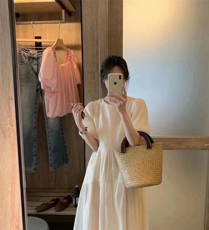 [Susan] princess style bubble sleeve sweet dress 18239# LSW