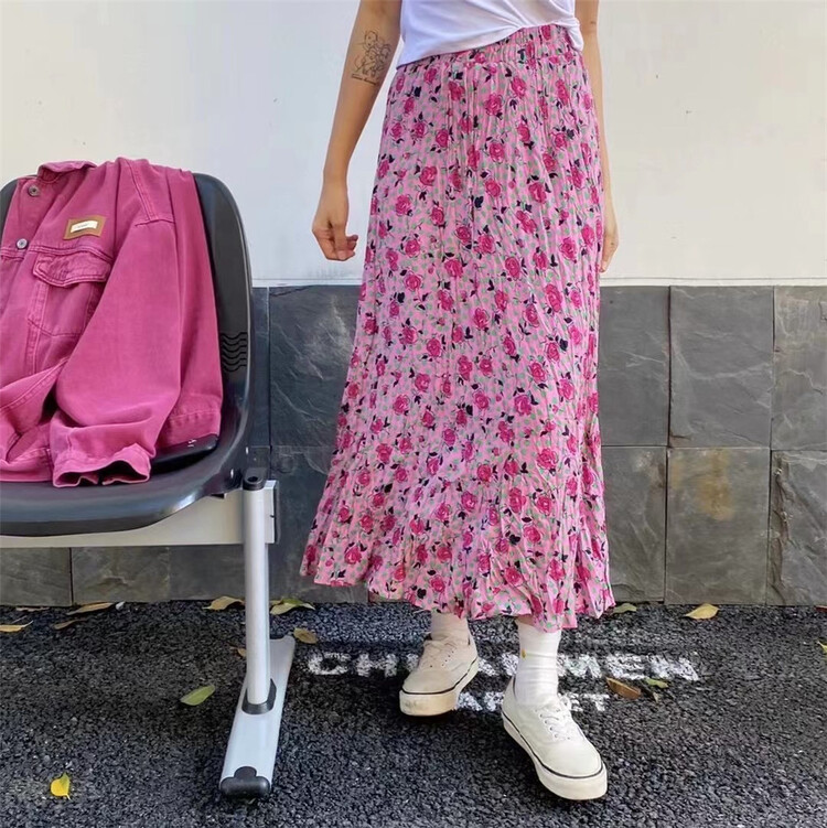 goods in stock! New in early summer! [one seven] floral skirt q1220# LSL