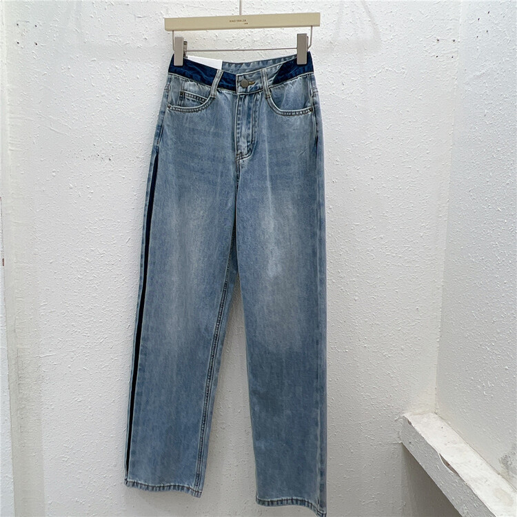 [Xiaoyan family] straight wide leg versatile jeans 2007# XYJ
