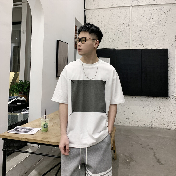 New in early summer! [Binli] round neck print versatile short sleeve T-shirt (excluding necklace) j325# ZZL