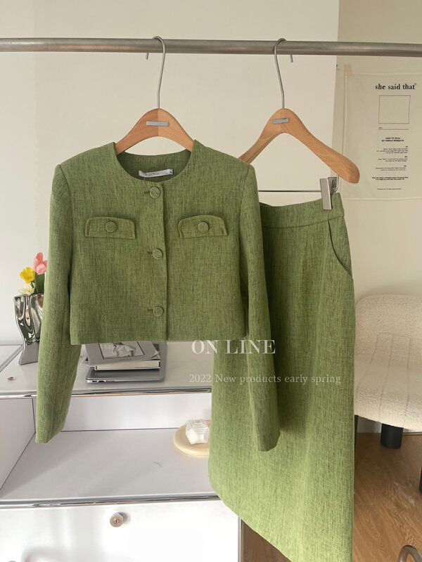 goods in stock! New year in early spring! [on line] small fragrance style temperament high waist thin skirt 6093# lwy
