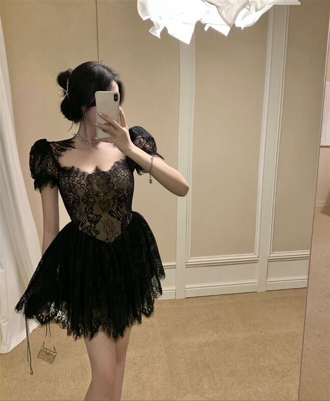 [red] sexy pure lace dress 3066# JJ