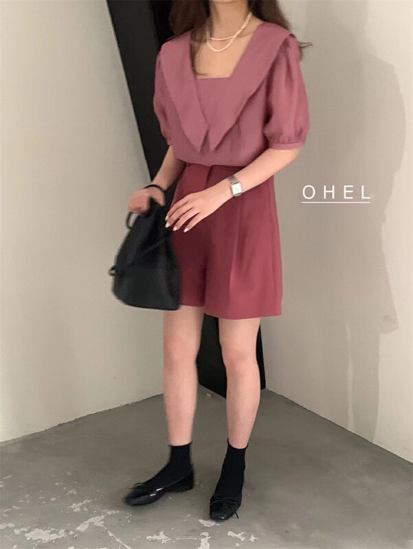 New in early summer! [Ohel] high waist versatile fashion loose casual shorts (only shorts) 22132# CLS