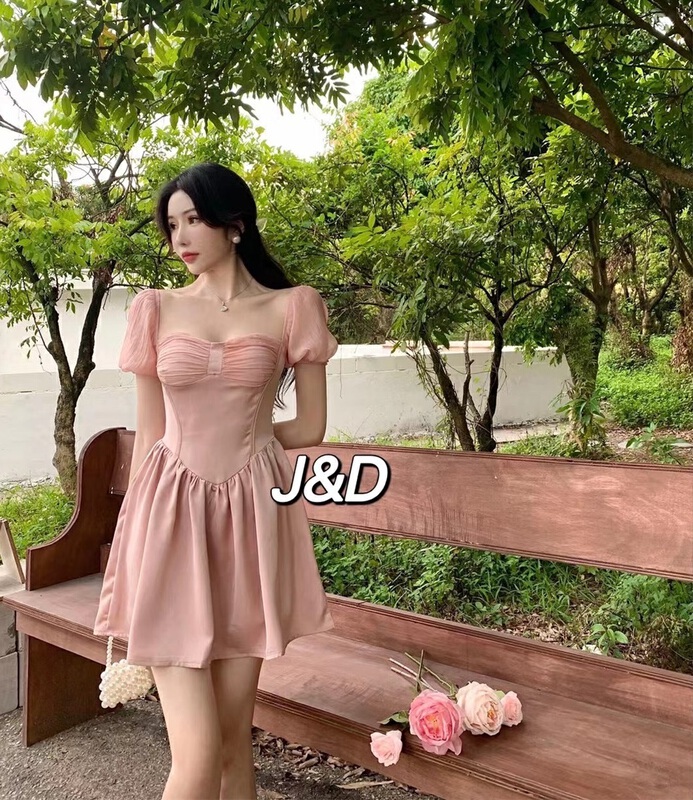 New in early summer! [J & D home] little women's one shoulder short dress 3611# JJ