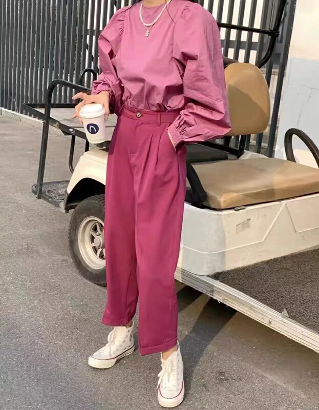 New in early summer! [yipinjia] Korean pure color versatile casual pants 8898# WTT