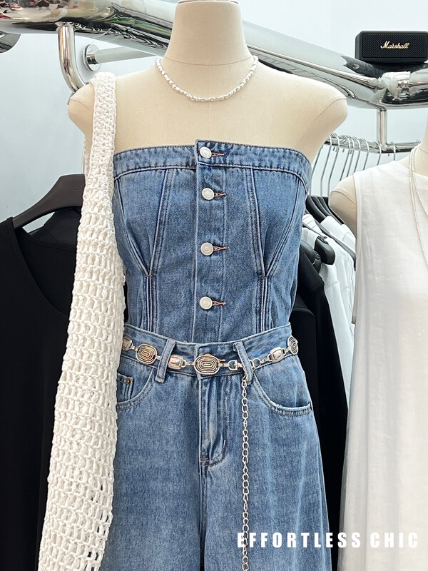 【EFFORTLESS CHIC】抹胸復古氣質背心/吊帶  9321#  XYJ