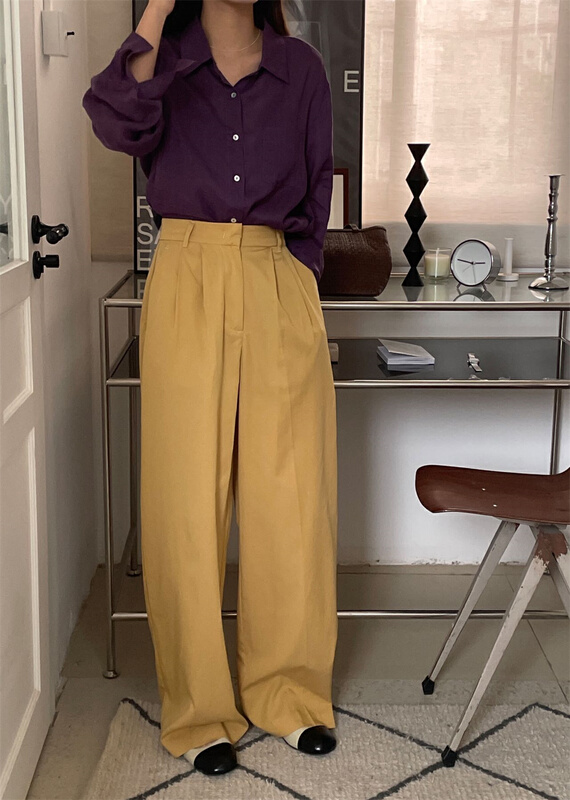 No need to get a hot money! [clean space] Korean loose and slim pants 31356# CLS