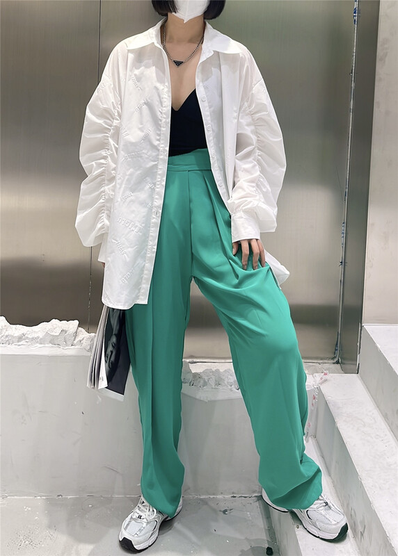 goods in stock! New in early summer! [Du. Du] simple and versatile loose fit solid color casual pants 909# WPL