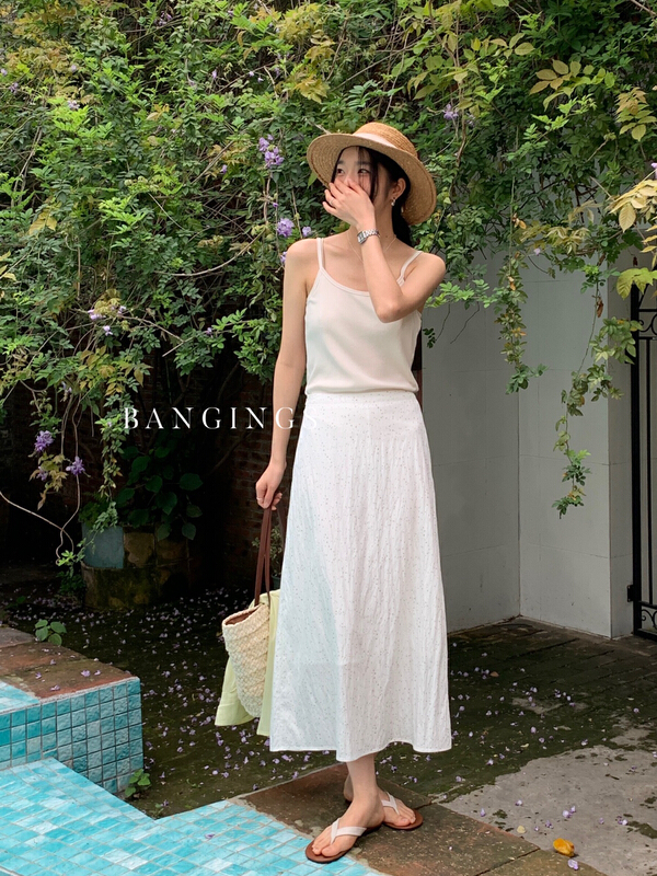 初夏上新!【BANGINGS】韓版氣質波點顯瘦半身裙  22SBH0212#  CLS