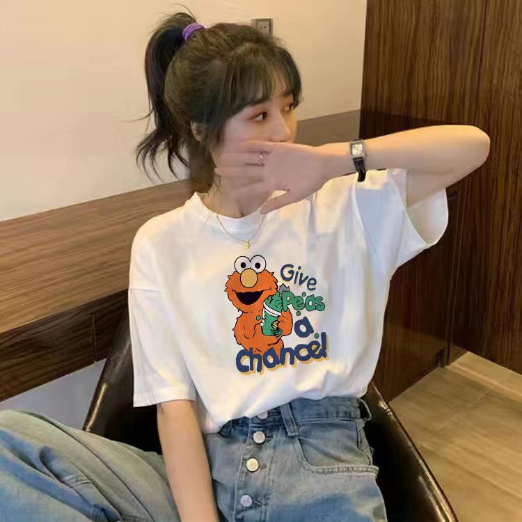 [ziyijia] letter print versatile short sleeve T-shirt 0156# WTT