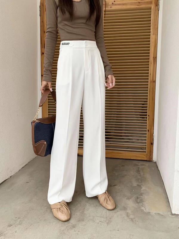 New year in early spring! [small waist] simple and versatile letter waist trousers ys1-607# ll