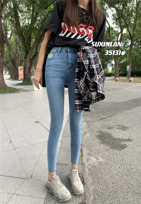 New year in early spring! [suxinlan] design retro slim legged jeans 35131# LSL