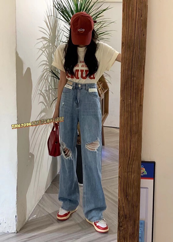 [T.H] Korean loose cut wide leg jeans 67096# LSW