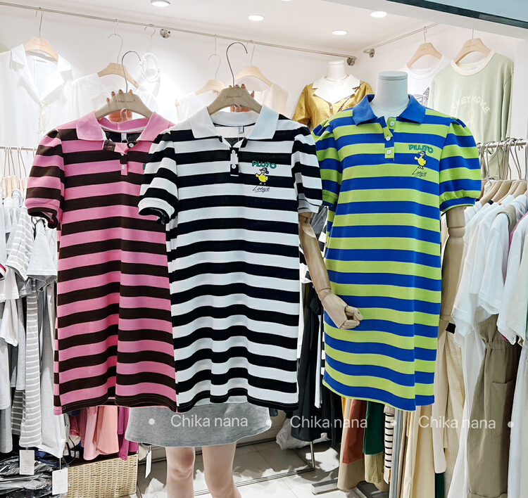 New in early summer! [Yi Jia Yi] fashion Stripe Print Dress 8592# cqw