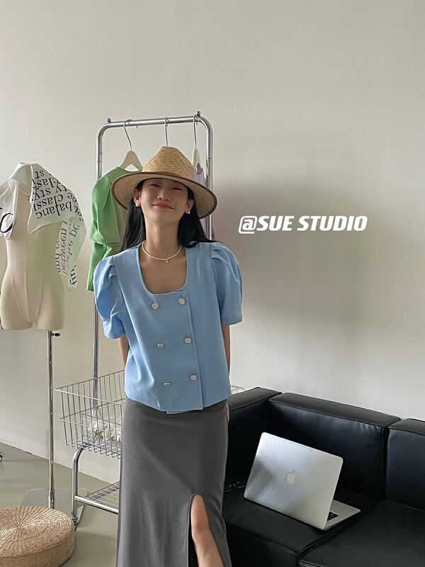 goods in stock! New in early summer! [Sue studio] xiaoxiangfeng U-neck short jacket 99960# ZSY