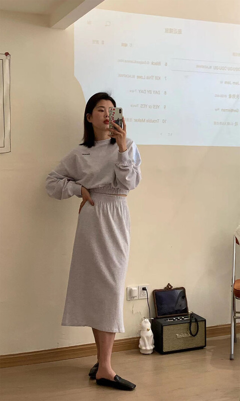 goods in stock! New year in early spring! [C oni] Korean version simple and slim skirt c225-507722# lwy