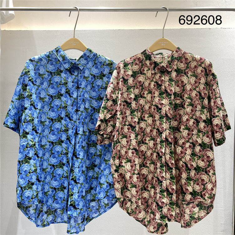 [twenty printed wood] Korean single breasted comfortable shirt 692608# L