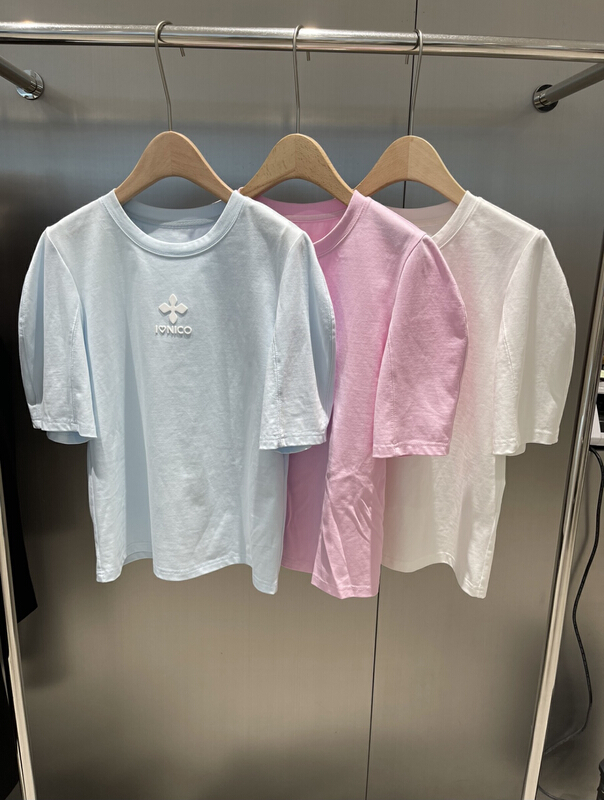 [DS] Korean version small fresh sweet bubble sleeve short sleeve T-shirt 62242# XYJ