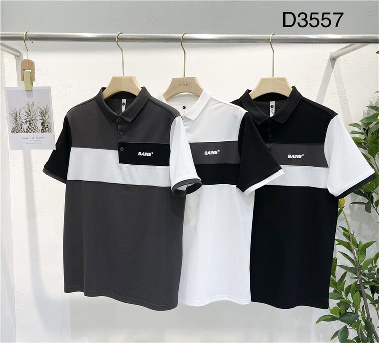 New in early summer! [wild squirrel] comfortable and versatile color matching polo shirt d3557# ZZL