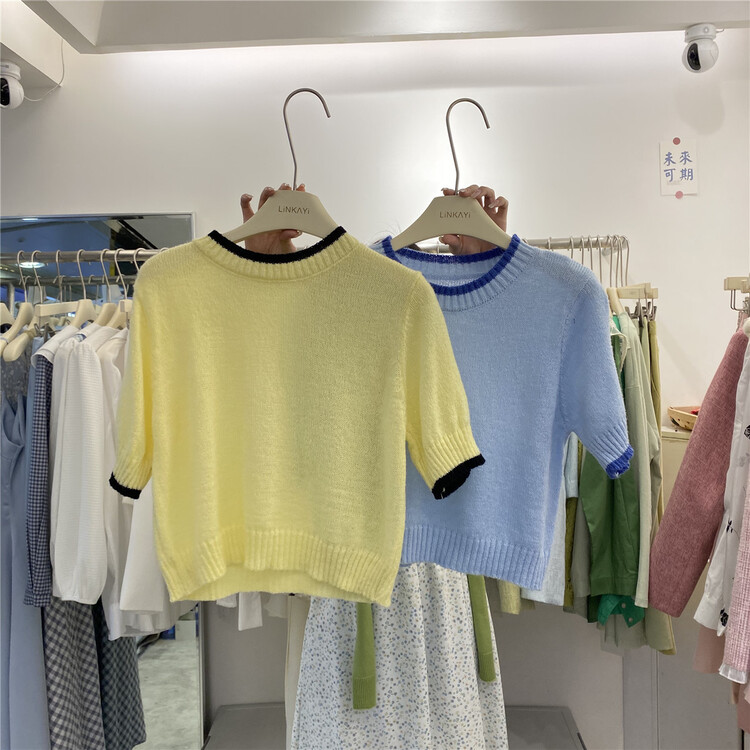 New year in early spring! [linkayi] Korean Short Sleeve Shirt 20298# hjy