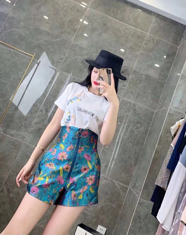 [Anna] zipper high waist comfortable casual shorts a2306# JJ