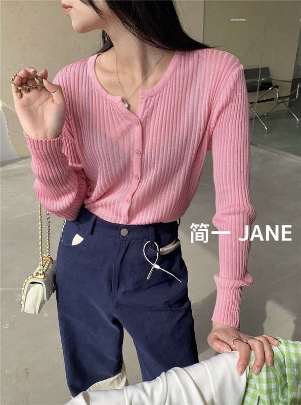 New year in early spring! 15 colors! [Jane] Korean style round neck short knit cardigan 7112# zxx