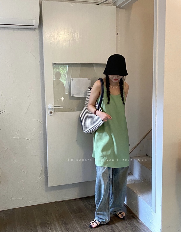 Live broadcast! [moment with you] versatile V-neck sling with sexy dress t0722-j# LSW
