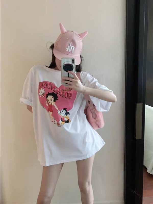 【A MEI 阿妹】卡通印花時尚短袖T恤  28817#  PCZ