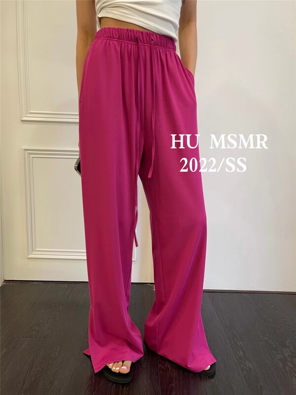 New in early summer! [Hu] simple and versatile drawstring elastic waist slacks ys1-6613# zyh