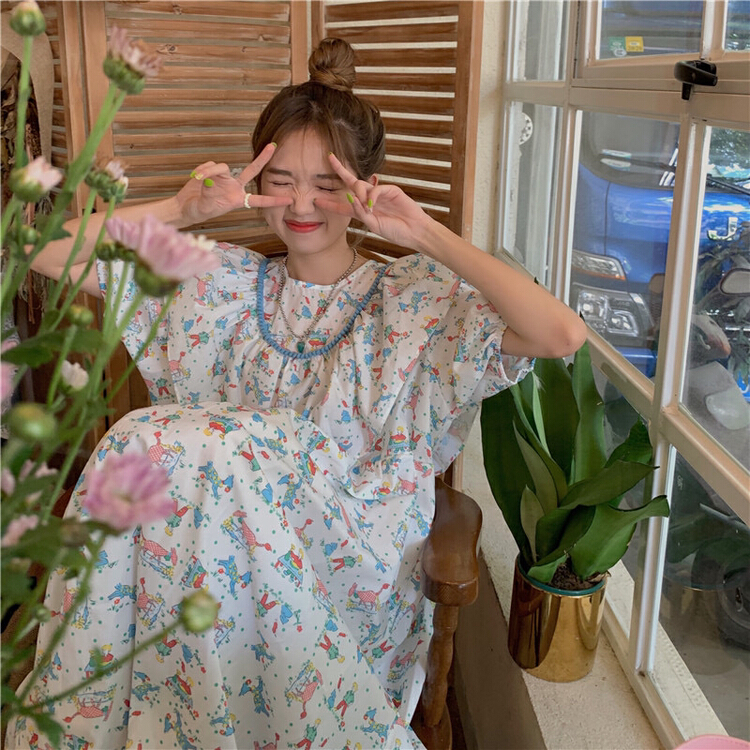 goods in stock! New in early summer! [timely rain] Han Feng ins sweet aging design sense heavy industry tassel Ruffle Dress (only dresses) 61057# WPL