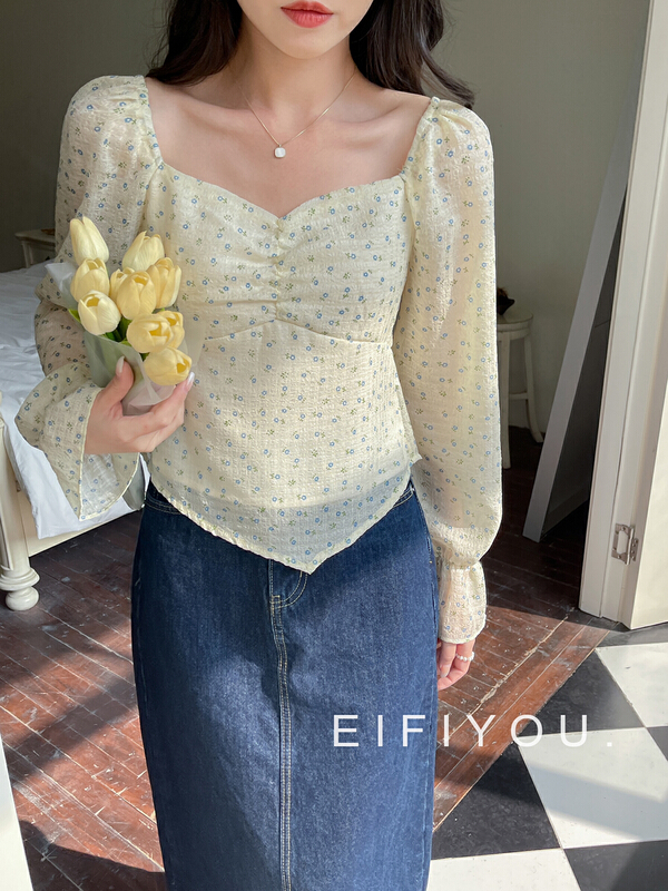 New year in early spring! [EI fi you] French bow versatile blouse 1968# LSL