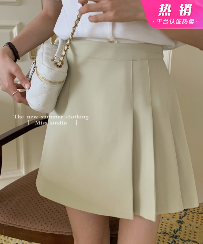 [miss miss miss home] side pleated lady skirt f2215# zjy